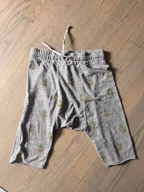 Lauren Moshi comfy cotton shorts with Green Pineapple Print